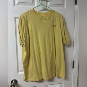 Costa Light Yellow Tee with Red Logo